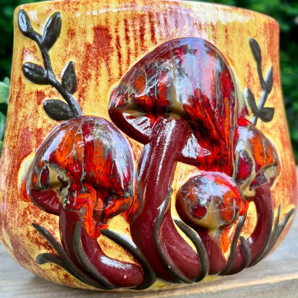 MCM 1970s Mushroom Vintage Ceramic Vase